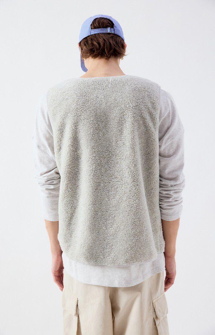 American Vintage Hoktown Teddyfleece Weste Polar Chine Meliert Herren hellgrau